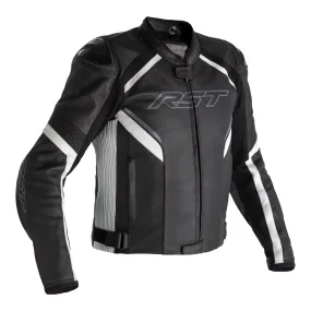 RST Sabre CE Mens Leather Jacket - Black / White