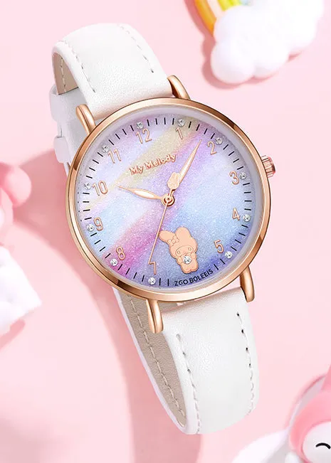 Sanrio Characters leather daily elegance wrist watches - TIDE COLOR x SANRIO