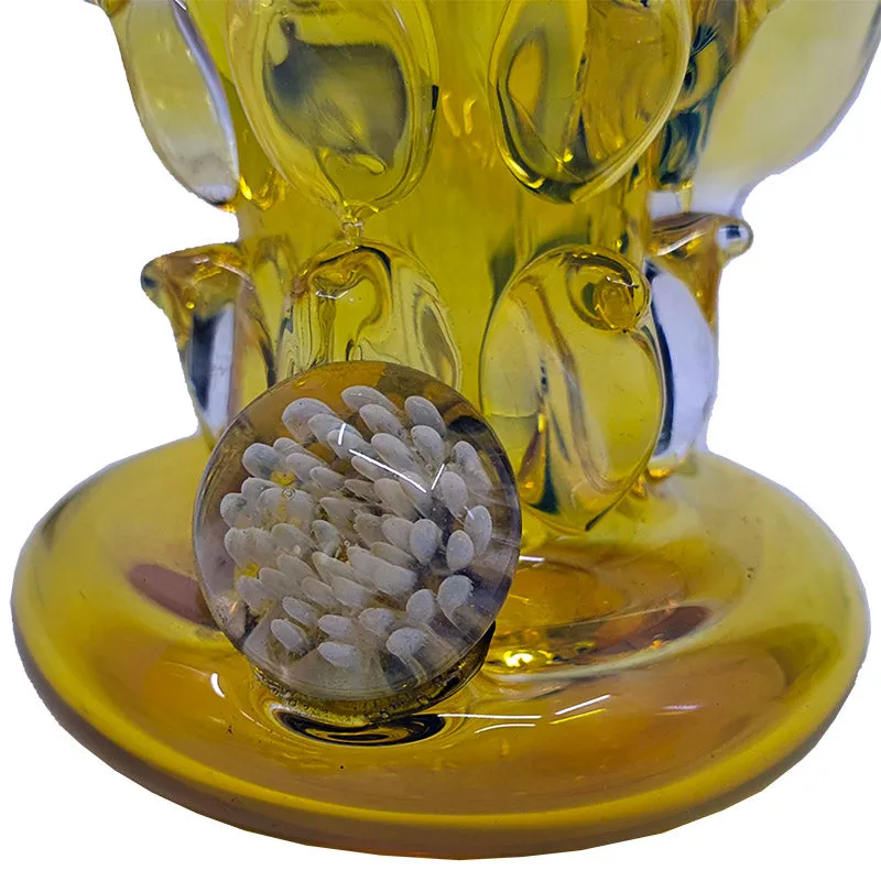 Silver fumed hand craft glass bong