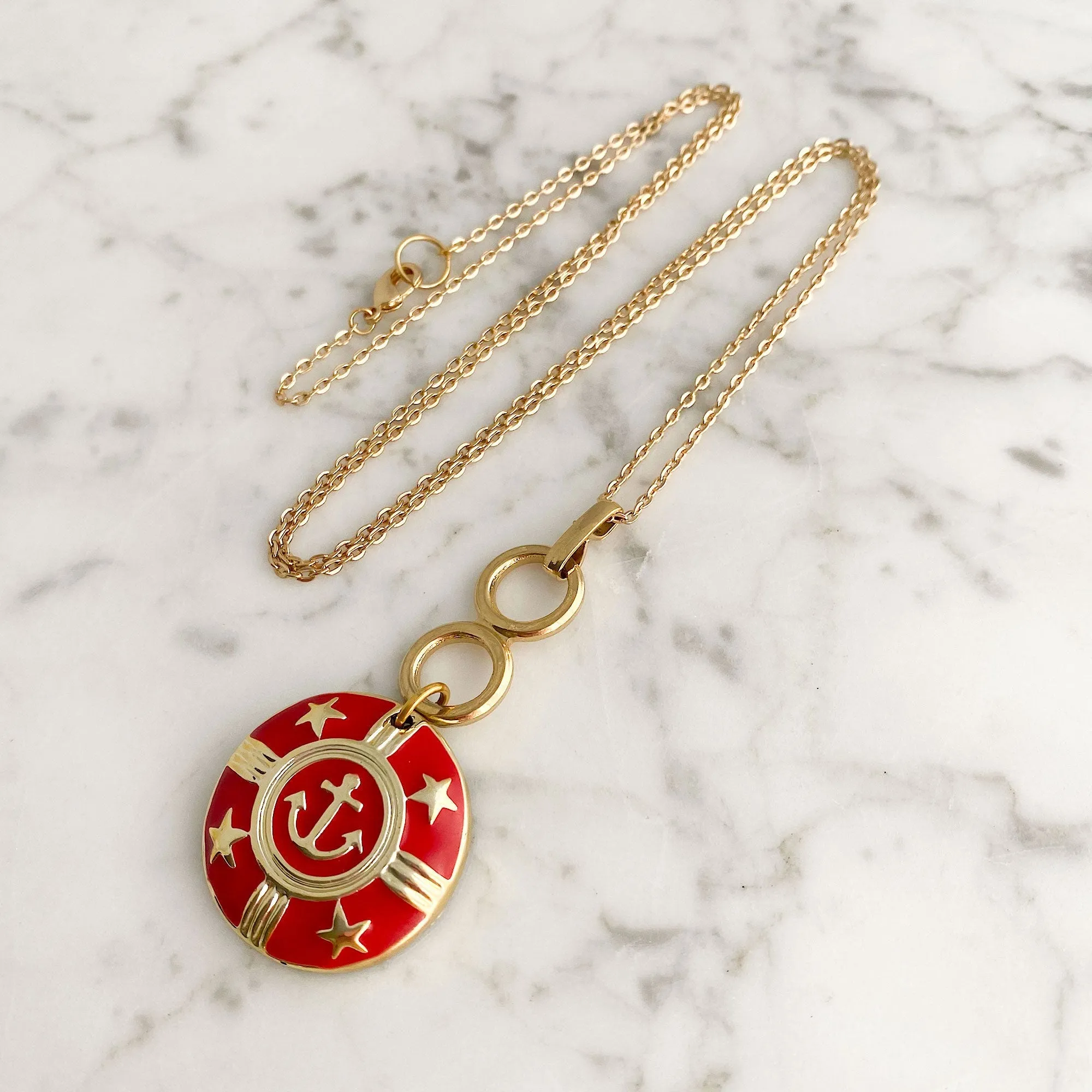 SIROIS vintage nautical pendant necklace