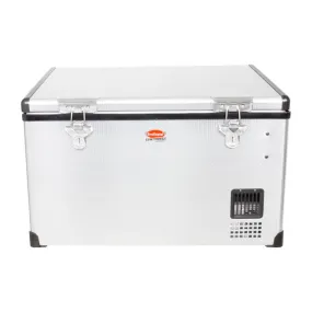 SnoMaster - 65L Low Profile Single Compartment Portable Fridge/Freezer AC/DC - Stainless Steel