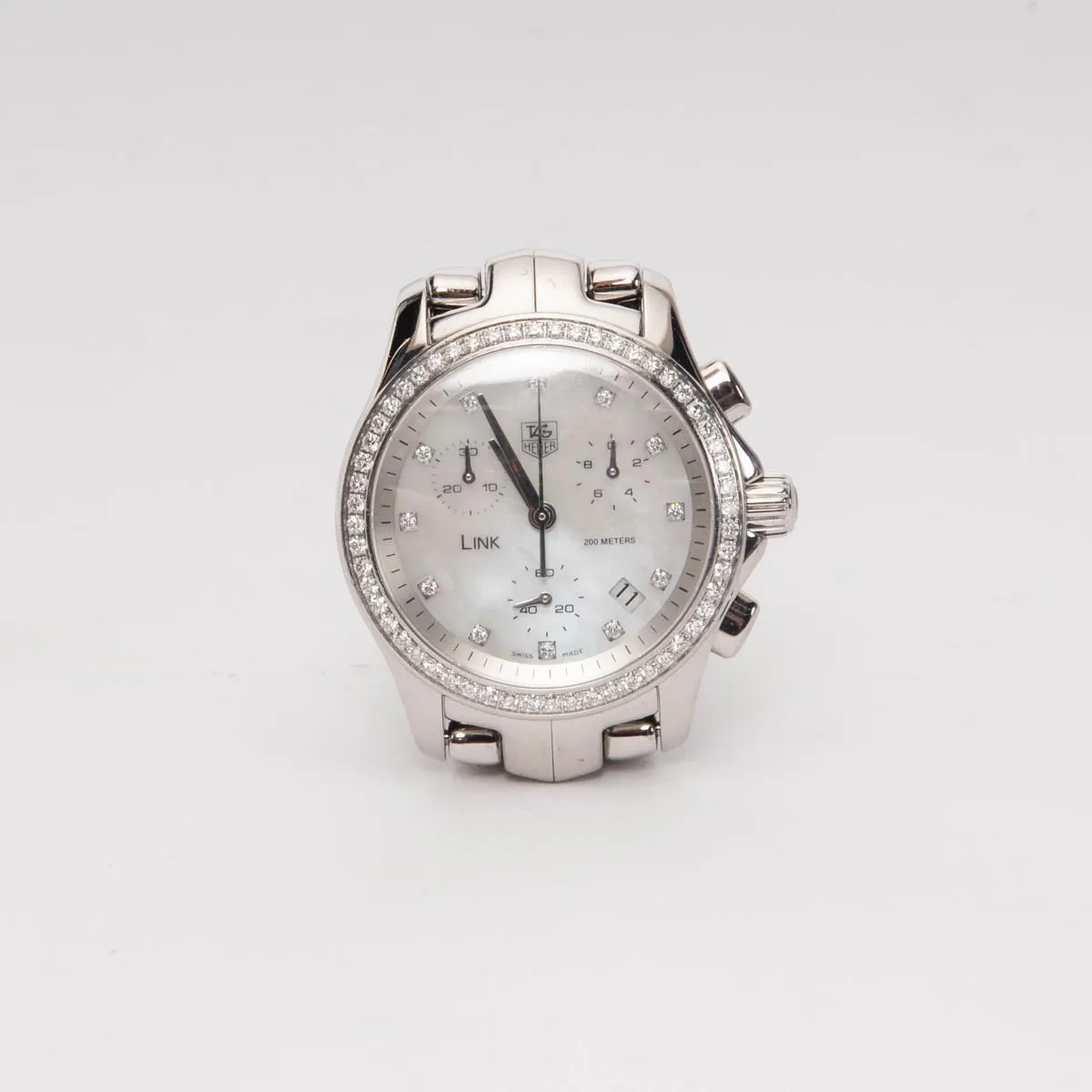 Tag Heuer Link Diamond Bezel Chronograph Watch