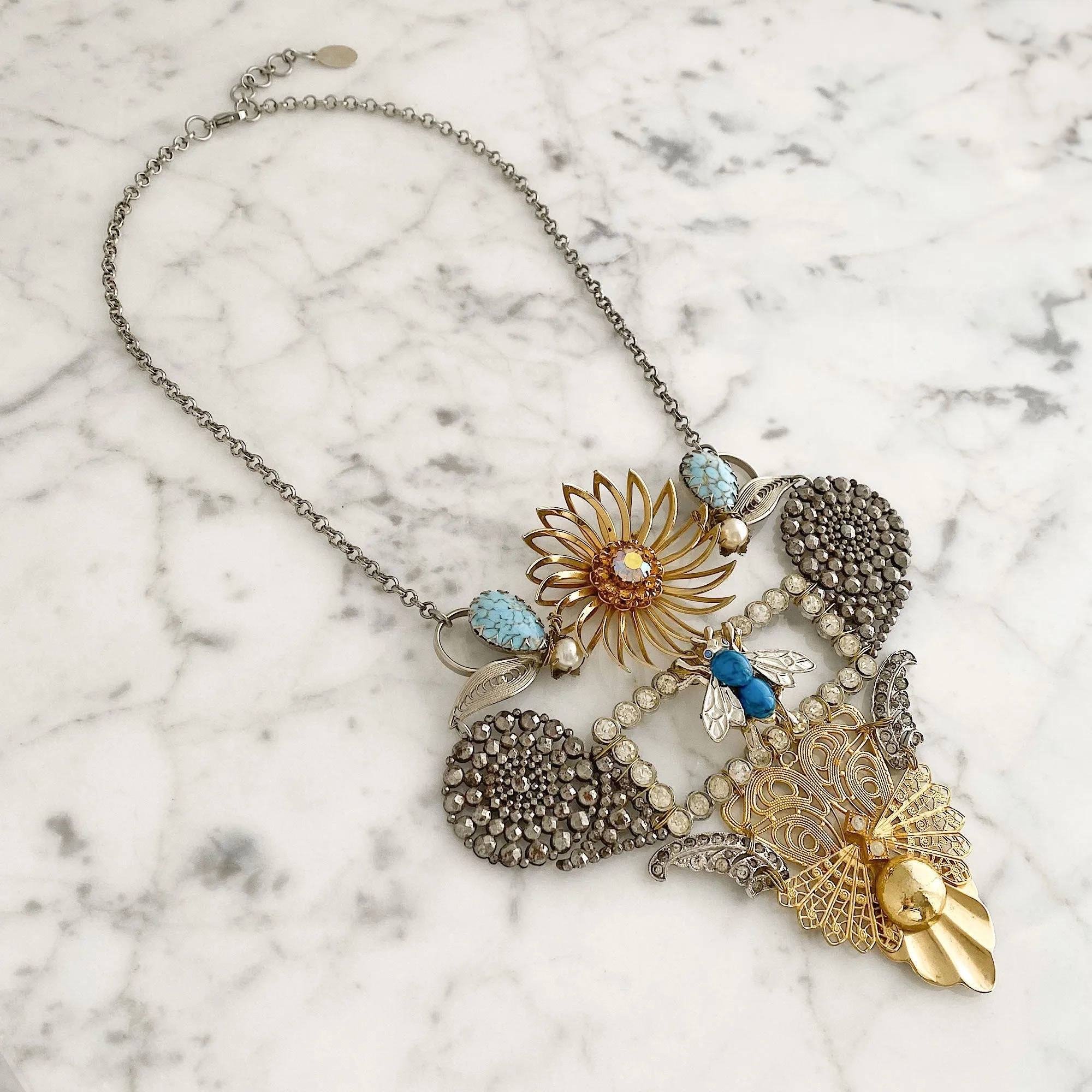 TIERNEY statement assemblage necklace