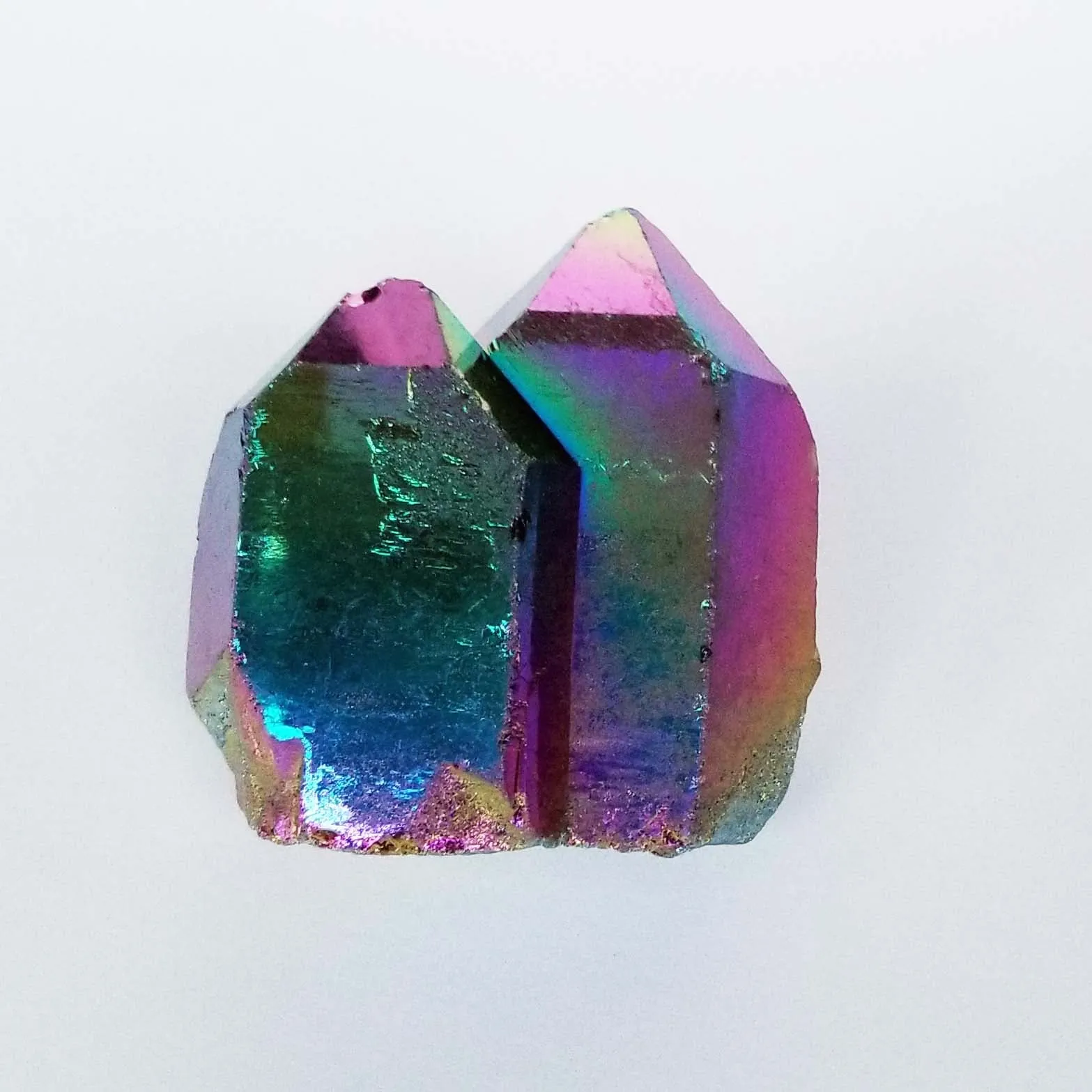 Titanium Rainbow Aura Quartz Crystal Cluster - 3