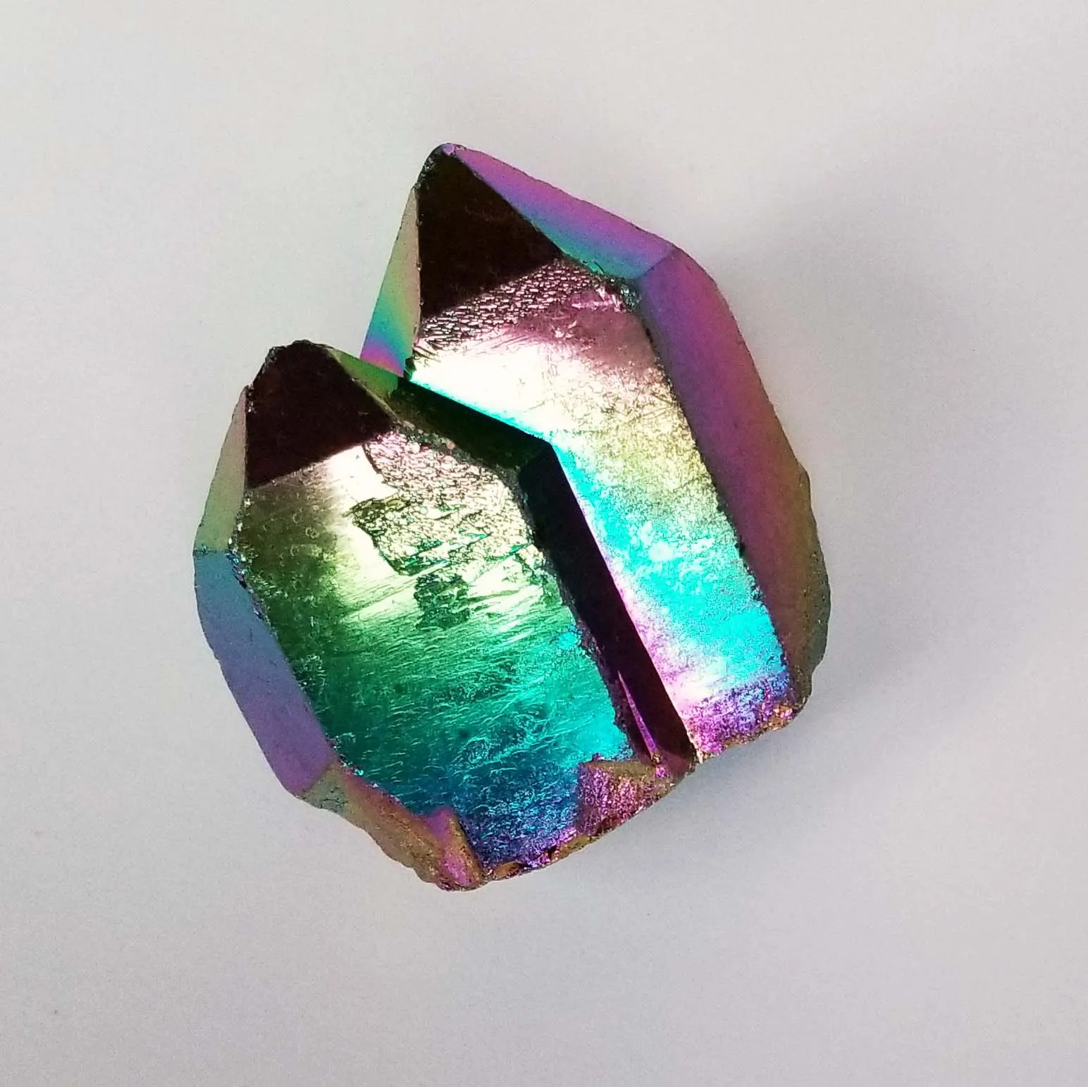 Titanium Rainbow Aura Quartz Crystal Cluster - 3