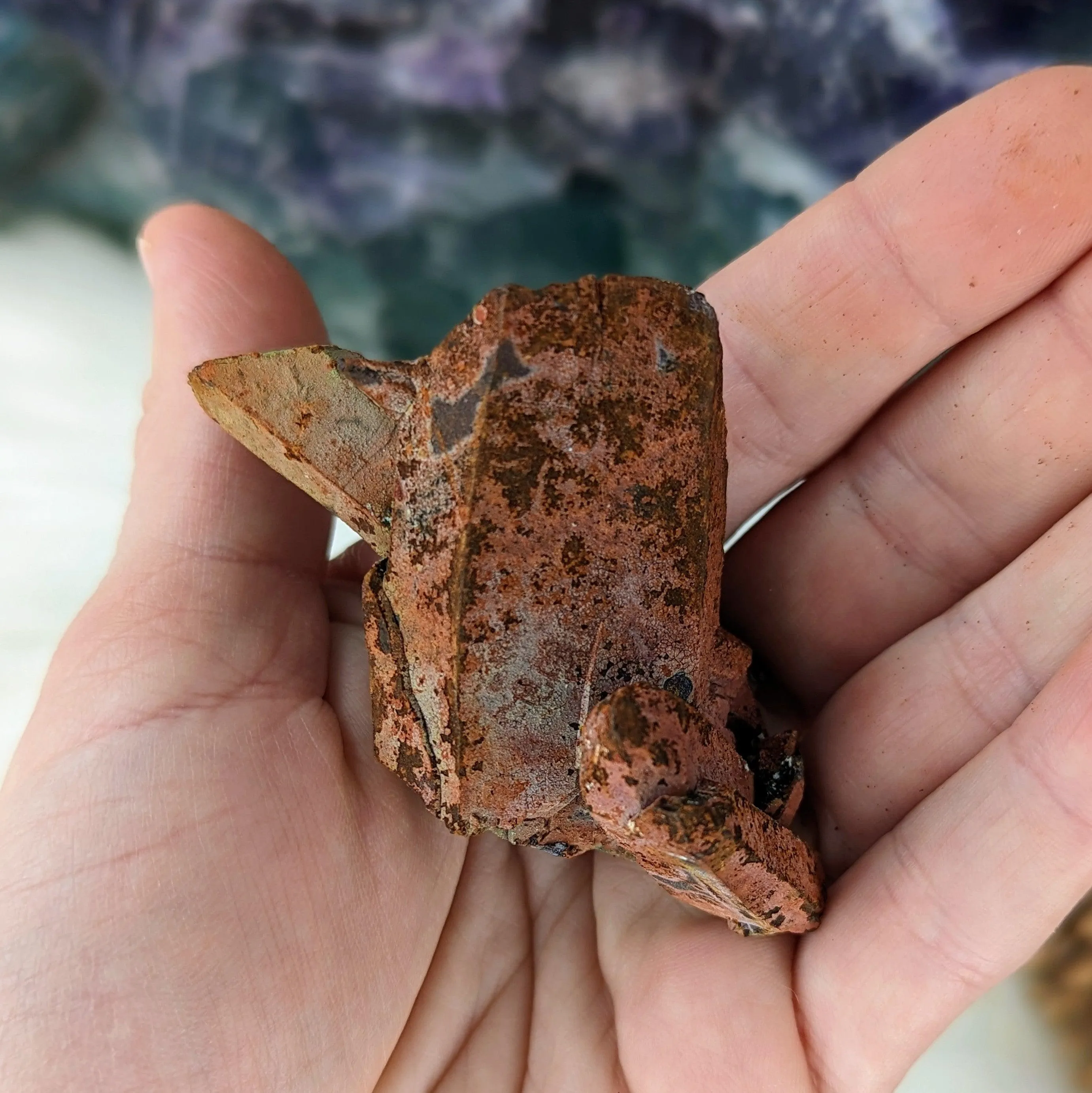 Very Interesting and Unique Specimen~ Hematoid Quartz Cluster from Madagascar~ Fire Quartz for Chakra Balancing