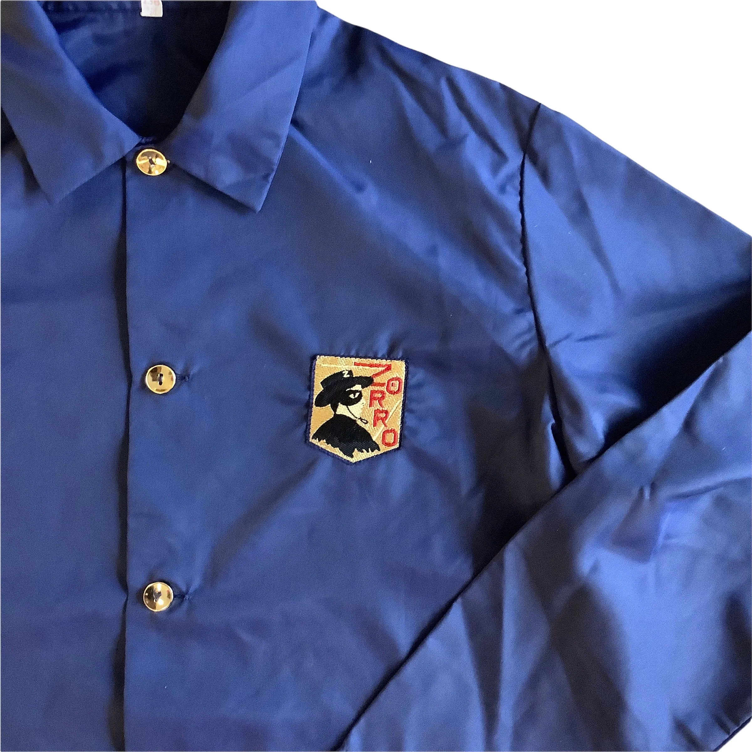 Vintage 1960s Blue "ZORRO" Nylon Shirt / Blouse  8-10Y