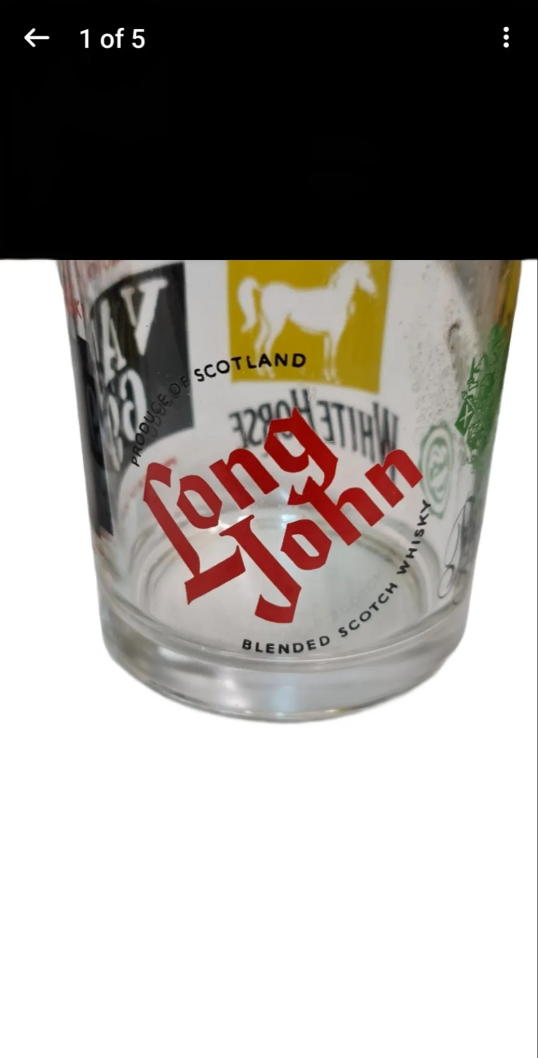 Vintage retro scotch whisky glasses