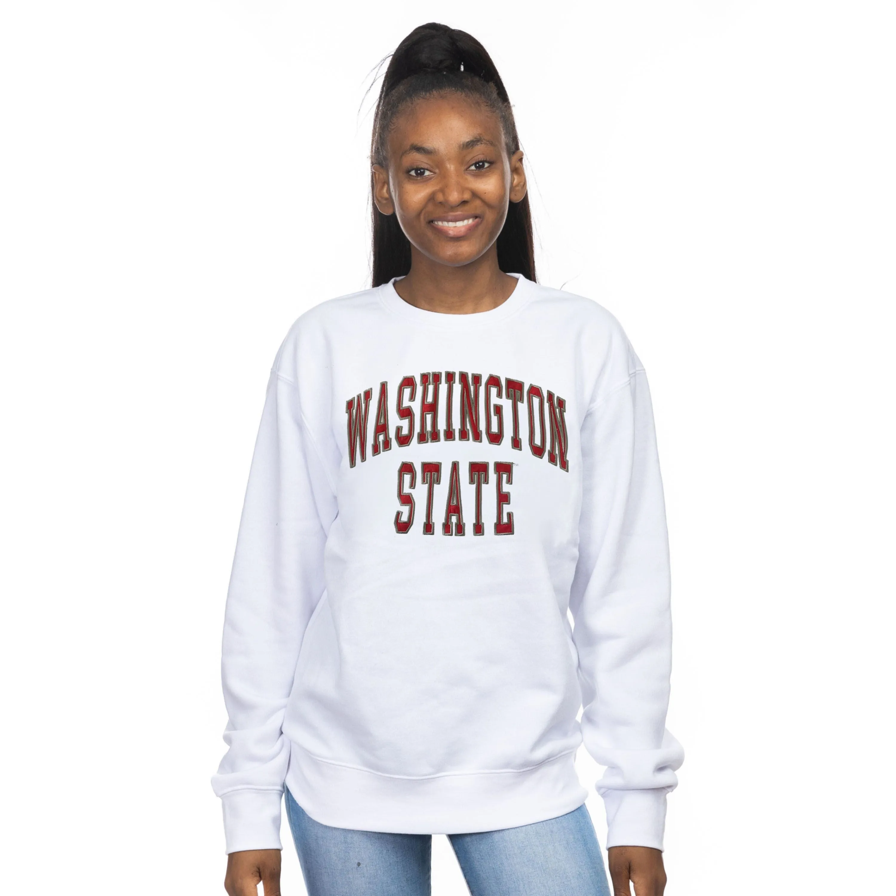 White Washington State Crewneck