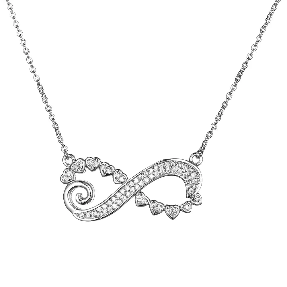 Women's Fashion Infinity  CZ Necklace