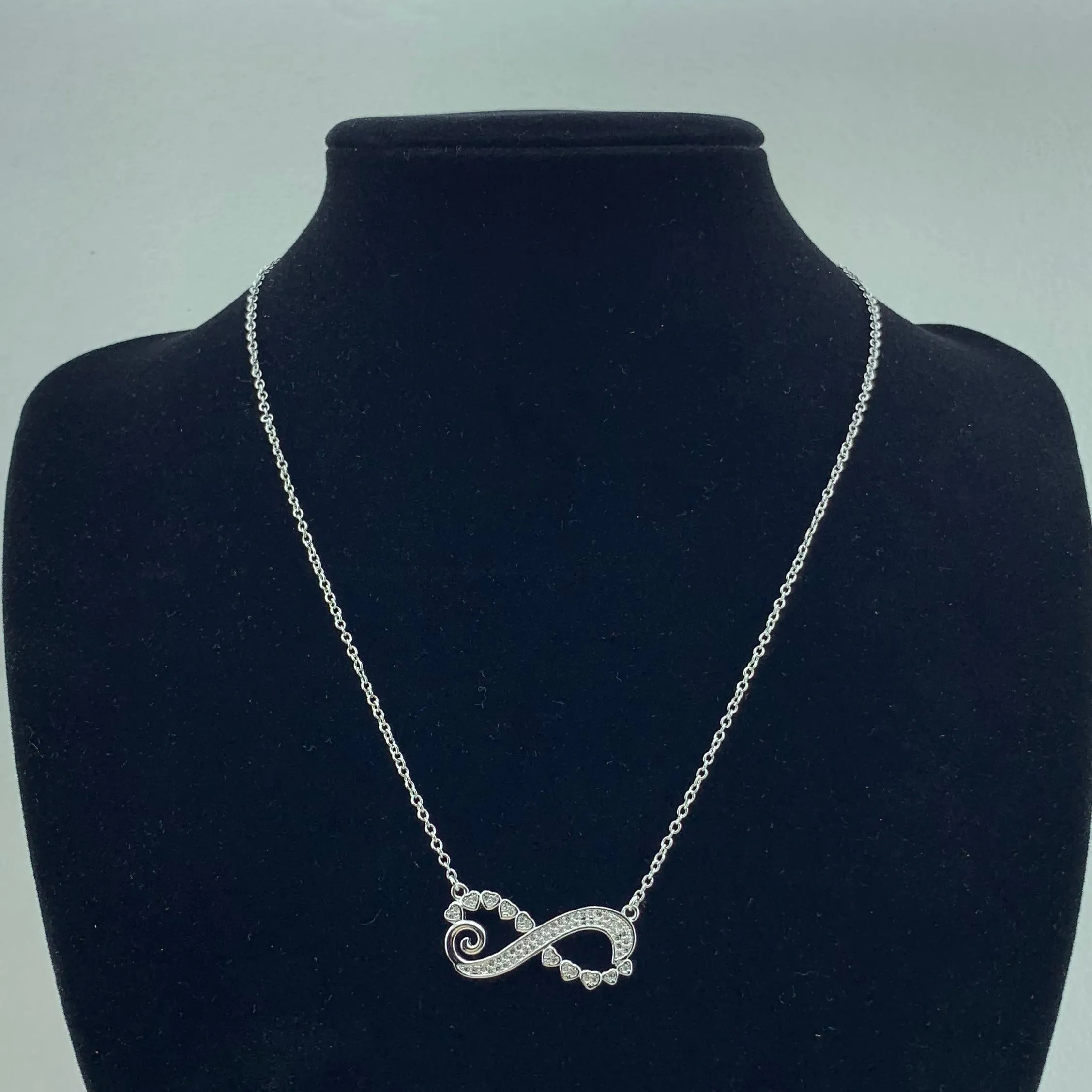 Women's Fashion Infinity  CZ Necklace